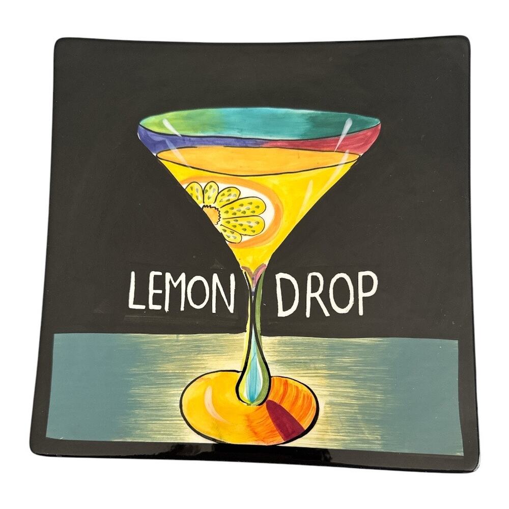 Mary Naylor Designs “Lemon Drop” Hand Painted Square Plate